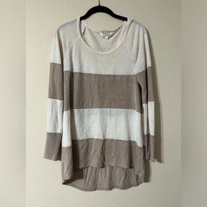 Charming Charlie’s Lightweight Striped High-Low Sweater
